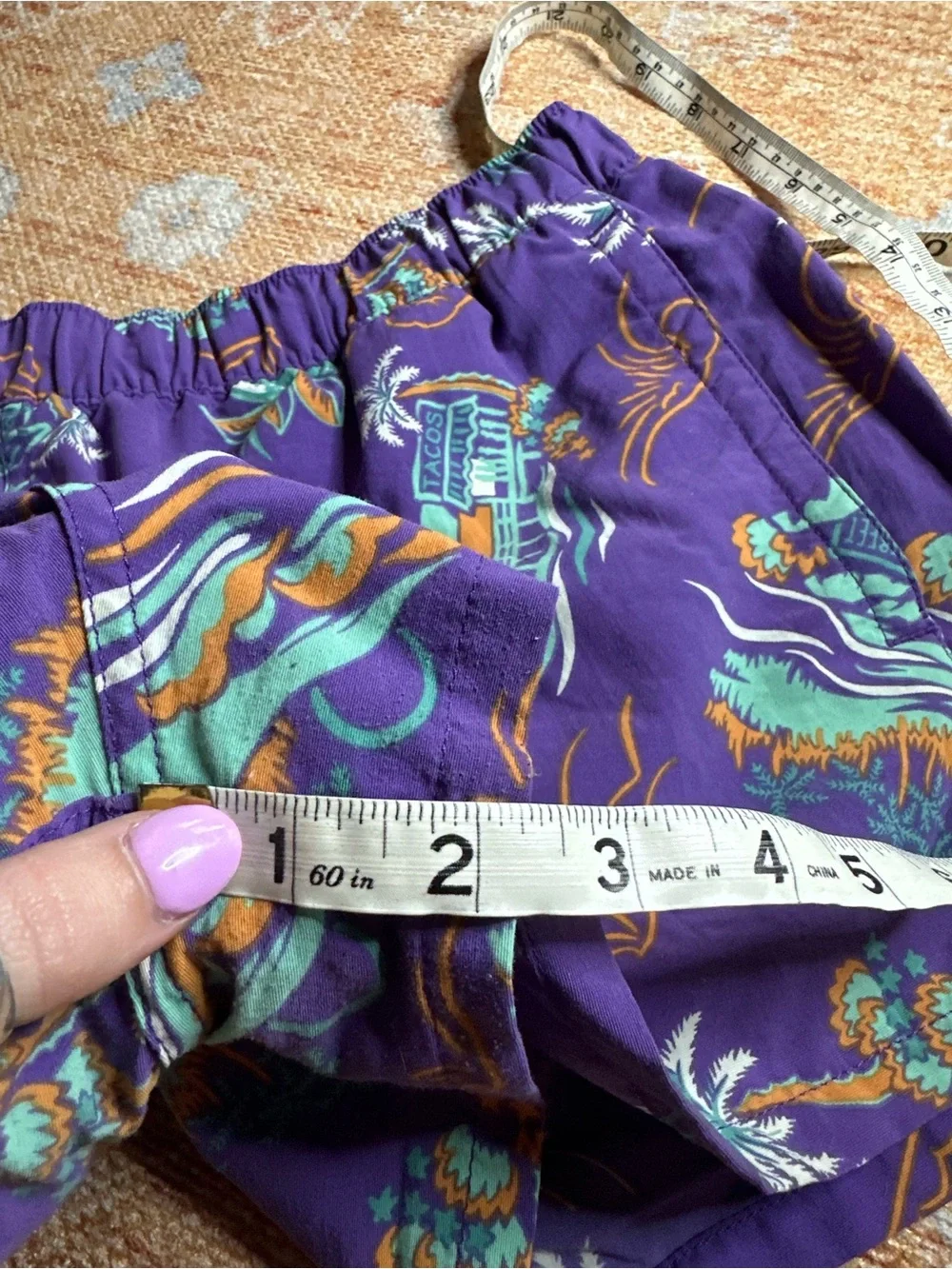 Patagonia Women’s Barely Baggies shorts C Street Purple Style #57042 size Medium - Picture 7 of 7